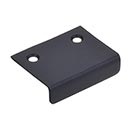 Top Knobs [TK102BLK] Steel Cabinet Edge Pull - Tab Series - Flat Black Finish - 1 1/4" C/C - 2" L