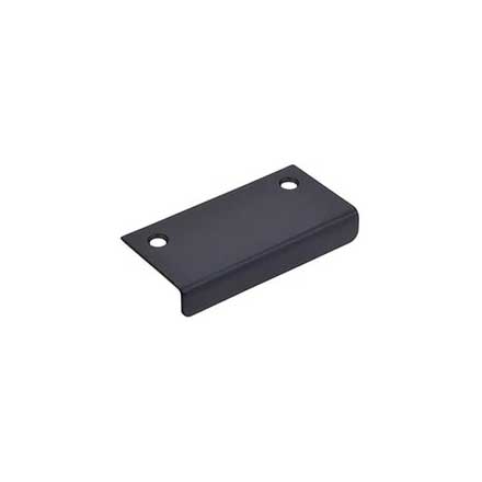 Top Knobs [TK103BLK] Steel Cabinet Edge Pull - Tab Series - Flat Black Finish - 2 1/4" C/C - 3" L
