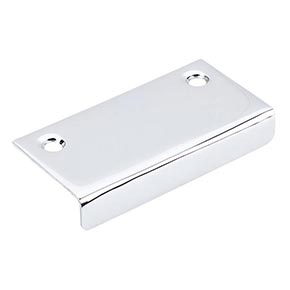 Top Knobs [TK103PC] Steel Cabinet Edge Pull - Tab Series - Polished Chrome Finish - 2 1/4" C/C - 3" L