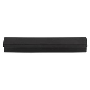 Top Knobs [TK1041BLK] Die Cast Zinc Cabinet Tab Pull - Minetta Series - Flat Black Finish - 3 3/4" C/C - 4 11/16" L