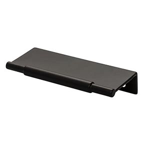 Top Knobs [TK971BLK] Die Cast Zinc Cabinet Edge Pull - Crestview Series - Flat Black Finish - 3" C/C - 4" L