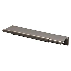 Top Knobs [TK972AG] Die Cast Zinc Cabinet Edge Pull - Crestview Series - Ash Gray Finish - 5" C/C - 6" L