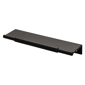 Top Knobs [TK972BLK] Die Cast Zinc Cabinet Edge Pull - Crestview Series - Flat Black Finish - 5" C/C - 6" L