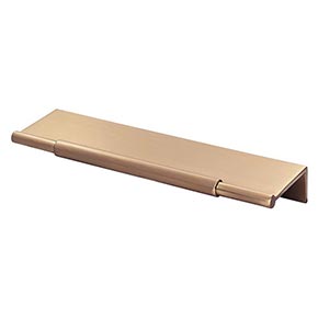 Top Knobs [TK972HB] Die Cast Zinc Cabinet Edge Pull - Crestview Series - Honey Bronze Finish - 5" C/C - 6" L