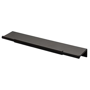 Top Knobs [TK973BLK] Die Cast Zinc Cabinet Edge Pull - Crestview Series - Flat Black Finish - 5" C/C - 8" L
