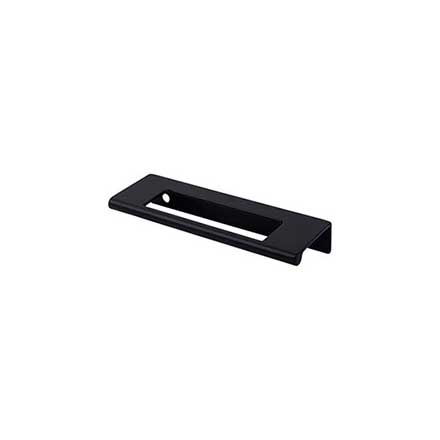 Top Knobs [TK520BLK] Die Cast Zinc Cabinet Edge Pull - Cut Out Tab Series - Flat Black Finish - 3 3/4" C/C - 4 3/4" L