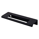 Top Knobs [TK520BLK] Die Cast Zinc Cabinet Edge Pull - Cut Out Tab Series - Flat Black Finish - 3 3/4" C/C - 4 3/4" L