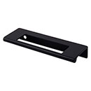 Top Knobs [TK520BLK] Die Cast Zinc Cabinet Edge Pull - Cut Out Tab Series - Flat Black Finish - 3 3/4&quot; C/C - 4 3/4&quot; L