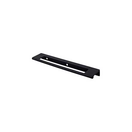 Top Knobs [TK522BLK] Die Cast Zinc Cabinet Edge Pull - Cut Out Tab Series - Flat Black Finish - 6&quot; C/C - 8&quot; L