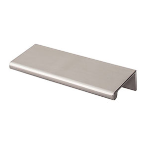 Top Knobs [TK502BSN] Die Cast Zinc Cabinet Edge Pull - Tab Series - Brushed Satin Nickel Finish - 3" C/C - 4" L