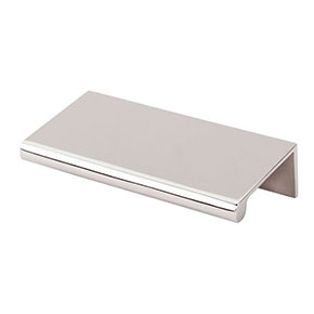 Top Knobs [TK502PN] Die Cast Zinc Cabinet Edge Pull - Tab Series - Polished Nickel Finish - 3" C/C - 4" L