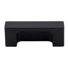Top Knobs [TK275BLK] Die Cast Zinc Cabinet Tab Pull - Modern Metro Tab Series - Flat Black Finish - 2" C/C - 2 1/2" L