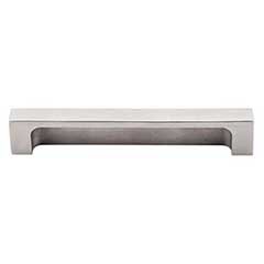 Top Knobs [TK276SS] Stainless Steel Cabinet Tab Pull - Modern Metro Tab Series - Brushed Finish - 5&quot; C/C - 5 1/2&quot; L