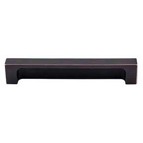 Top Knobs [TK276TB] Die Cast Zinc Cabinet Tab Pull - Modern Metro Tab Series - Tuscan Bronze Finish - 5" C/C - 5 1/2" L