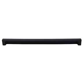 Top Knobs [TK278BLK] Die Cast Zinc Cabinet Tab Pull - Modern Metro Tab Series - Flat Black Finish - 12" C/C - 12 1/2" L