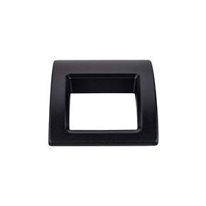 Top Knobs [TK616BLK] Die Cast Zinc Cabinet Finger Pull - Tango Series - Flat Black Finish - 1 1/2" L