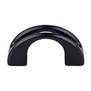 Top Knobs [TK617BLK] Die Cast Zinc Cabinet Finger Pull - Tango Series - Flat Black Finish - 1 1/4" C/C - 2" L