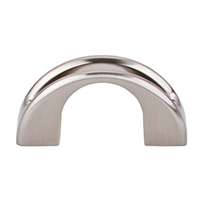 Top Knobs [TK617BSN] Die Cast Zinc Cabinet Finger Pull - Tango Series - Brushed Satin Nickel Finish - 1 1/4" C/C - 2" L