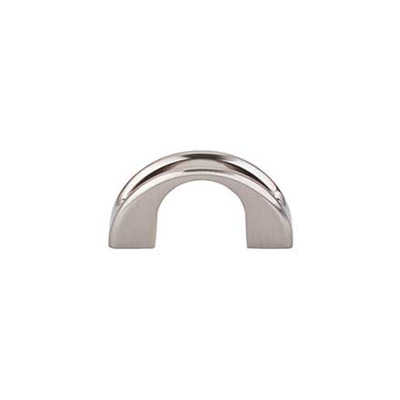 Top Knobs [TK617BSN] Die Cast Zinc Cabinet Finger Pull - Tango Series - Brushed Satin Nickel Finish - 1 1/4" C/C - 2" L