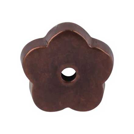Top Knobs [M1428] Solid Bronze Cabinet Knob Backplate - Aspen Series - Mahogany Bronze Finish - 1&quot; Dia.