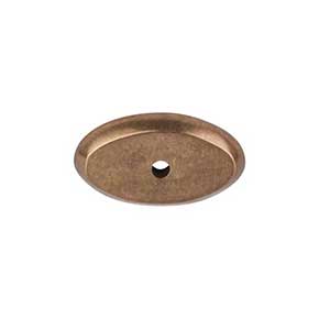 Top Knobs [M1436] Solid Bronze Cabinet Knob Backplate - Aspen Series - Light Bronze Finish - 1 1/2" L
