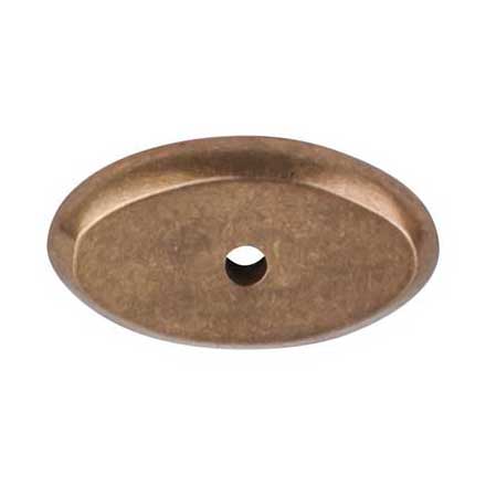 Top Knobs [M1436] Solid Bronze Cabinet Knob Backplate - Aspen Series - Light Bronze Finish - 1 1/2" L