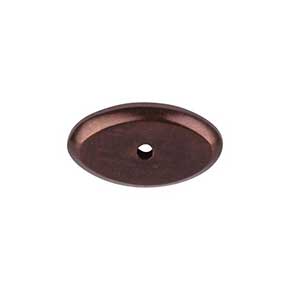 Top Knobs [M1438] Solid Bronze Cabinet Knob Backplate - Aspen Series - Mahogany Bronze Finish - 1 1/2" L