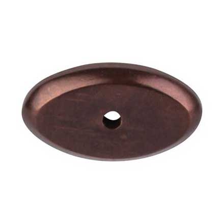 Top Knobs [M1438] Solid Bronze Cabinet Knob Backplate - Aspen Series - Mahogany Bronze Finish - 1 1/2" L