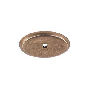 Top Knobs [M1441] Solid Bronze Cabinet Knob Backplate - Aspen Series - Light Bronze Finish - 1 3/4" L
