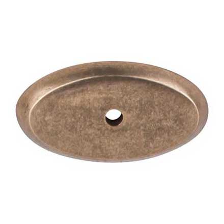 Top Knobs [M1441] Solid Bronze Cabinet Knob Backplate - Aspen Series - Light Bronze Finish - 1 3/4&quot; L