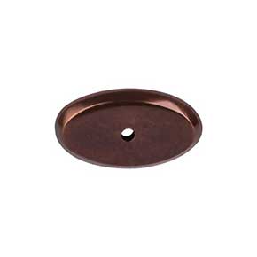 Top Knobs [M1443] Solid Bronze Cabinet Knob Backplate - Aspen Series - Mahogany Bronze Finish - 1 3/4" L