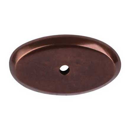 Top Knobs [M1443] Solid Bronze Cabinet Knob Backplate - Aspen Series - Mahogany Bronze Finish - 1 3/4&quot; L