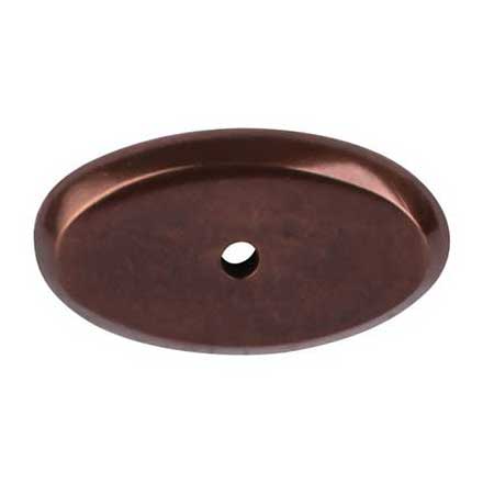 Top Knobs [M1443] Solid Bronze Cabinet Knob Backplate - Aspen Series - Mahogany Bronze Finish - 1 3/4" L