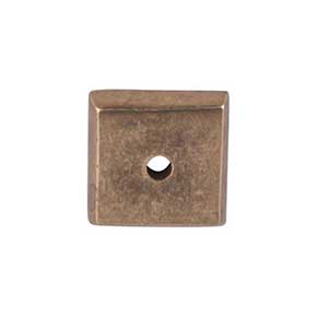 Top Knobs [M1446] Solid Bronze Cabinet Knob Backplate - Aspen Series - Light Bronze Finish - 7/8" Sq.