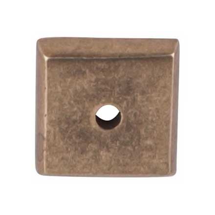 Top Knobs [M1446] Solid Bronze Cabinet Knob Backplate - Aspen Series - Light Bronze Finish - 7/8&quot; Sq.