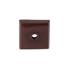 Top Knobs [M1448] Solid Bronze Cabinet Knob Backplate - Aspen Series - Mahogany Bronze Finish - 7/8" Sq.