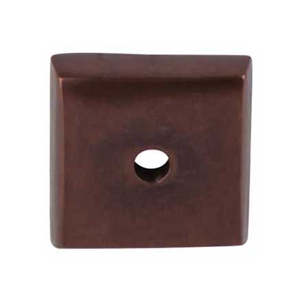 Top Knobs [M1448] Solid Bronze Cabinet Knob Backplate - Aspen Series - Mahogany Bronze Finish - 7/8" Sq.
