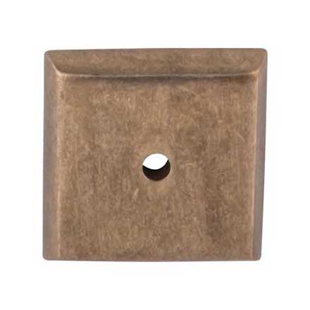Top Knobs [M1451] Solid Bronze Cabinet Knob Backplate - Aspen Series - Light Bronze Finish - 1 1/4&quot; Sq.