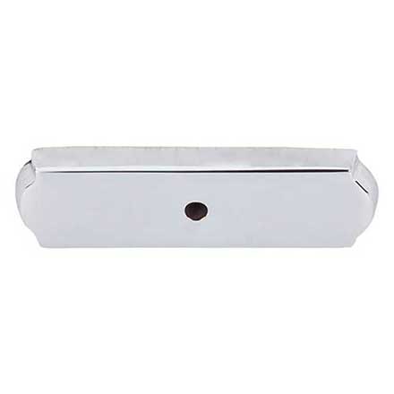 Top Knobs [M2009] Solid Bronze Cabinet Knob Backplate - Aspen II Series - Polished Chrome Finish - 2 1/2&quot; L