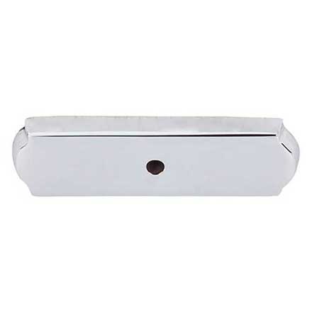 Top Knobs [M2009] Solid Bronze Cabinet Knob Backplate - Aspen II Series - Polished Chrome Finish - 2 1/2" L