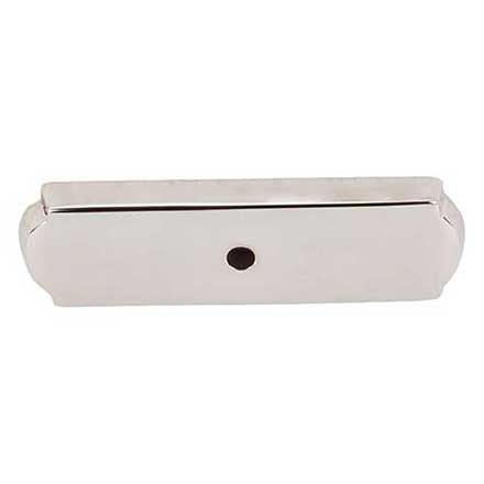 Top Knobs [M2010] Solid Bronze Cabinet Knob Backplate - Aspen II Series - Polished Nickel Finish - 2 1/2&quot; L