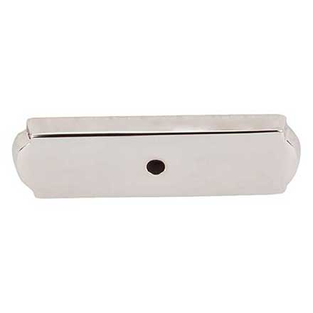 Top Knobs [M2010] Solid Bronze Cabinet Knob Backplate - Aspen II Series - Polished Nickel Finish - 2 1/2" L