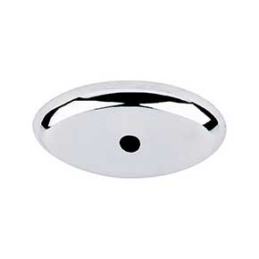 Top Knobs [M2012] Solid Bronze Cabinet Knob Backplate - Aspen Series - Polished Chrome Finish - 1 1/2" L