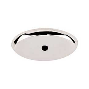 Top Knobs [M2016] Solid Bronze Cabinet Knob Backplate - Aspen II Series - Polished Nickel Finish - 1 3/4" L