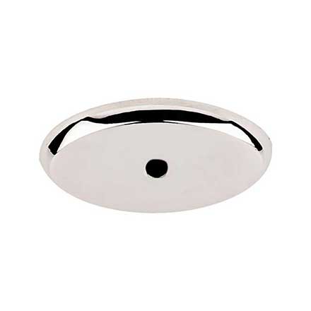 Top Knobs [M2016] Solid Bronze Cabinet Knob Backplate - Aspen II Series - Polished Nickel Finish - 1 3/4&quot; L
