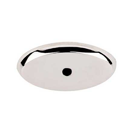 Top Knobs [M2016] Solid Bronze Cabinet Knob Backplate - Aspen II Series - Polished Nickel Finish - 1 3/4" L