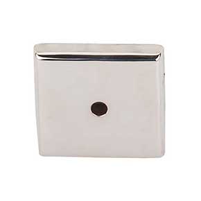 Top Knobs [M2022] Solid Bronze Cabinet Knob Backplate - Aspen II Series - Polished Nickel Finish - 1 1/4" Sq.