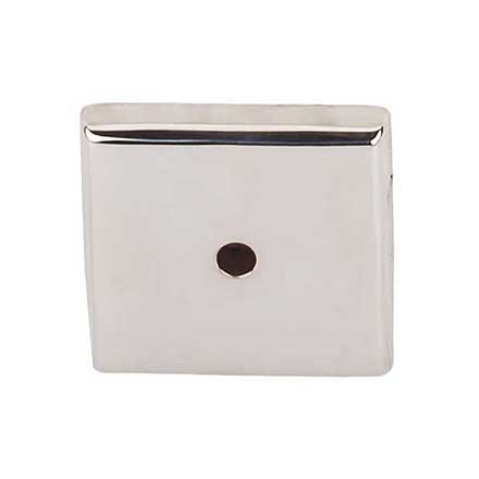 Top Knobs [M2022] Solid Bronze Cabinet Knob Backplate - Aspen II Series - Polished Nickel Finish - 1 1/4&quot; Sq.