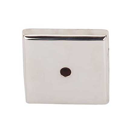 Top Knobs [M2022] Solid Bronze Cabinet Knob Backplate - Aspen II Series - Polished Nickel Finish - 1 1/4" Sq.