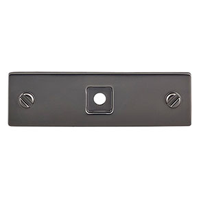 Top Knobs [TK741AG] Die Cast Zinc Cabinet Knob Backplate - Channing Series - Ash Gray Finish - 3" L